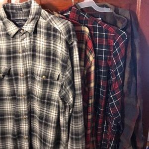 Multiple colored flannels